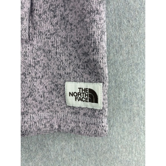 North Face Jacket Womens M Full Zip Sweater Knit Fleece Heather Lilac Purple - Picture 6 of 14
